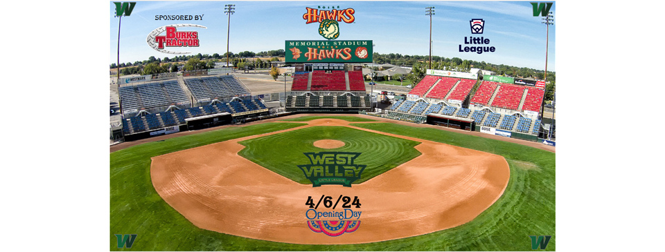 Opening Day 4/6/24 @ Hawks Stadium - Sponsored by Burks Tractor - Wristbands and Raffle Tickets now available