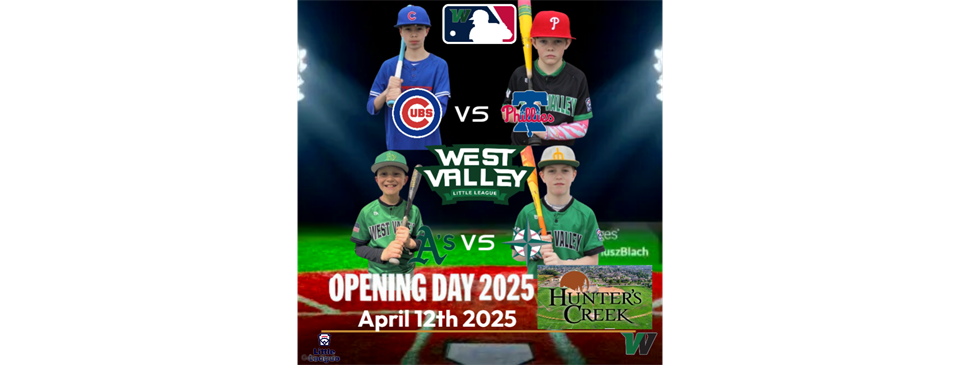 4/12 Opening Day Majors Games 4pm