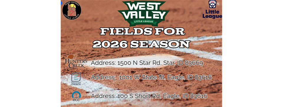Fields for 2026 Season